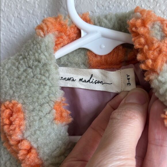 Nora Madison Floral Sherpa Jacket sz 3-4 - Picture 2 of 4
